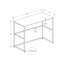 Bureau d'ordinateur, bureau personnel, ordinateur portable, installation à gauche, à droite, tiroirs de rangement, L 40 po, bureau, stratifié blanc, blanc, contemporain, moderne