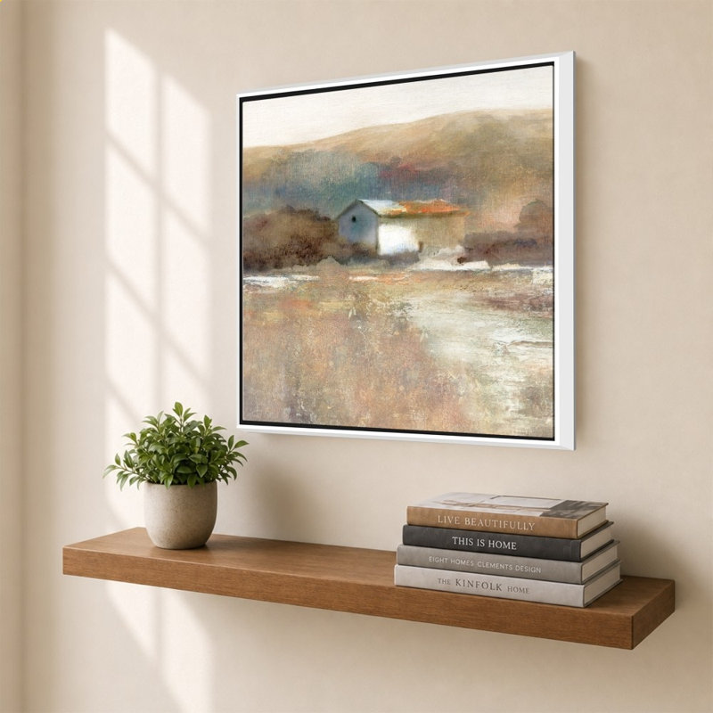 "Prairie Homestead At Sunset" par Carol Robinson - impression sur toile, 40" H x 40" W
