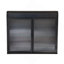 Armoire de rangement murale en métal à 2 portes avec portes et tablettes en verre trempé pour la salle de bain, la cuisine, le salon et le bureau