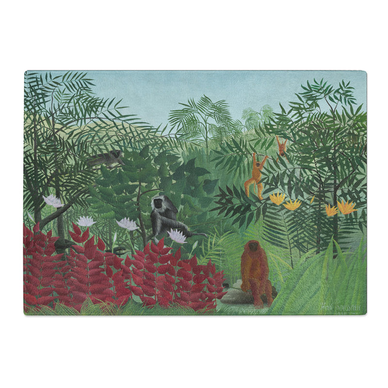 Tropical Forest with Monkeys by Henri Rousseau Chopping Board, 0.4cm H x 20cm W x 28.5cm L