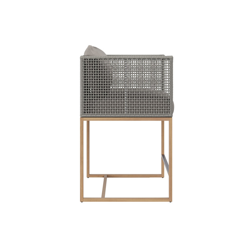 Crete Outdoor Teak Bar Stool