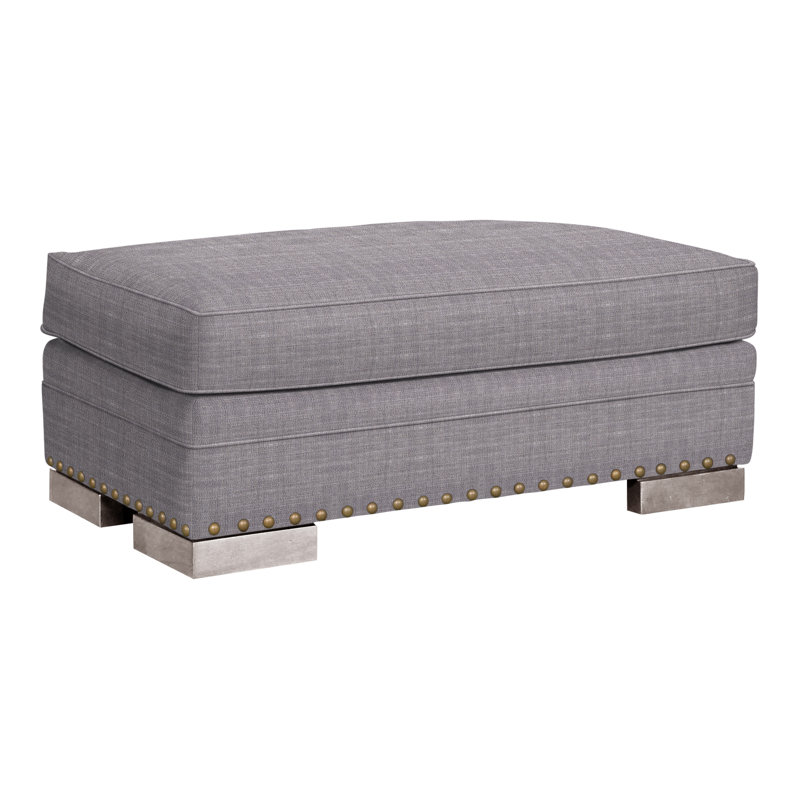 Riverside Ottoman, No, Nomad Slate Crypton® Chenille, Dove Gray
