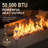 4 Pieces Patio Furniture Set, Outdoor Wicker Sofa Couch With Swivel Chairs 41" Fire Pit Table, All Weather High Back Modern Conversation Sets-1356351835-1356351832