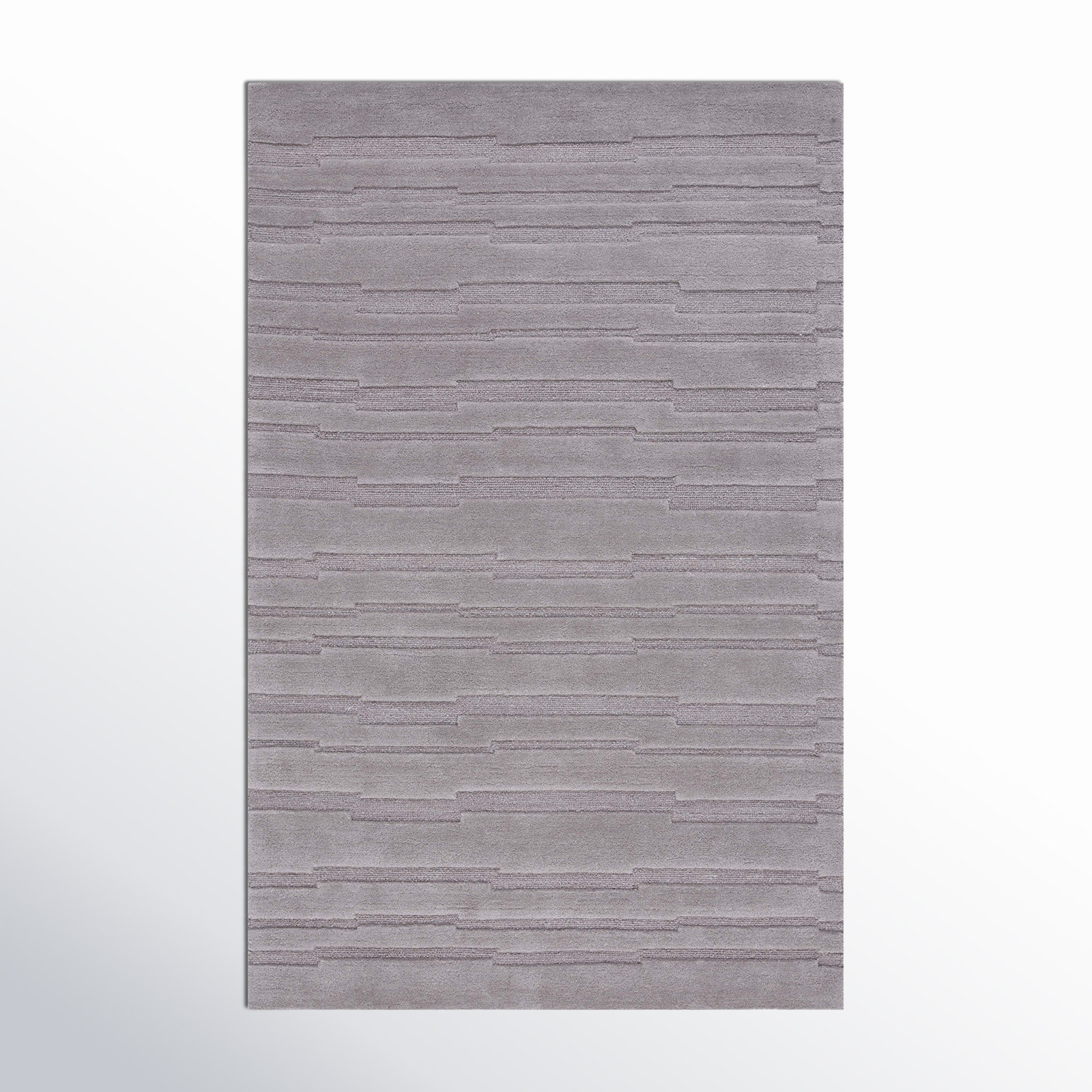 Elona Gray Hand-Tufted Wool Rug, Rectangle 3' x 5'