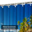 Rideau de douche à 12 crochets Tropical Island Beach-907641765