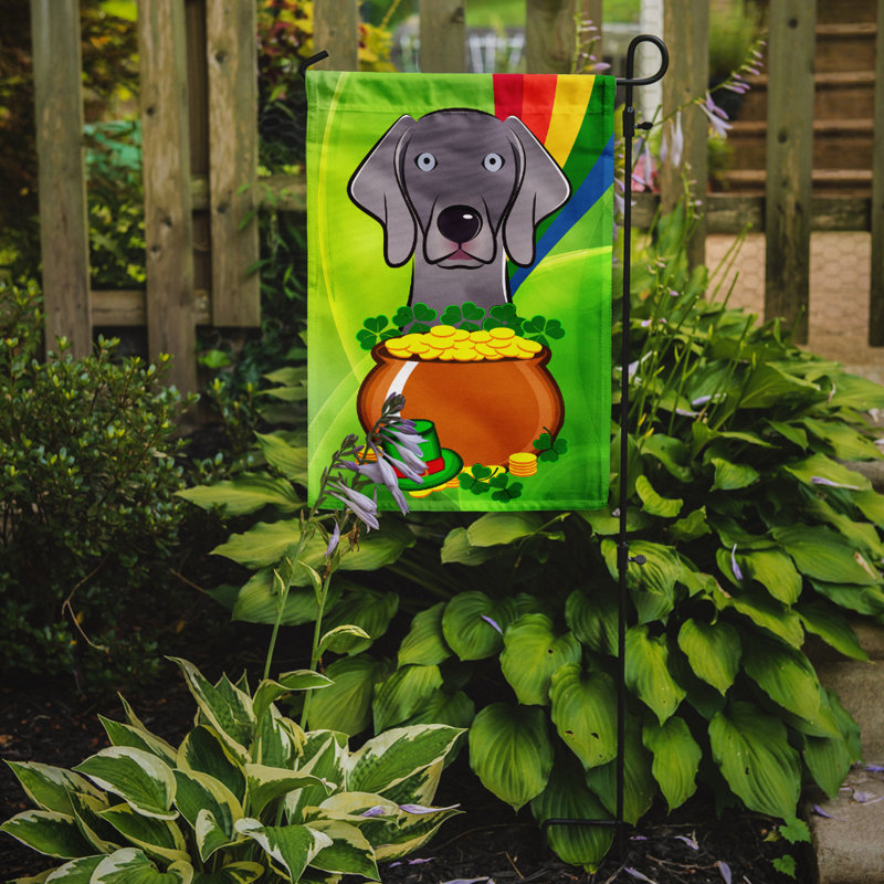 Drapeau de jardin Arella St. Patrick's, Weimaraner