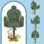 Fauteuil de barbier inclinable avec pompe hydraulique robuste, pivotant à 360°, hauteur réglable, support jusqu'à 150 kg, vert-134044621