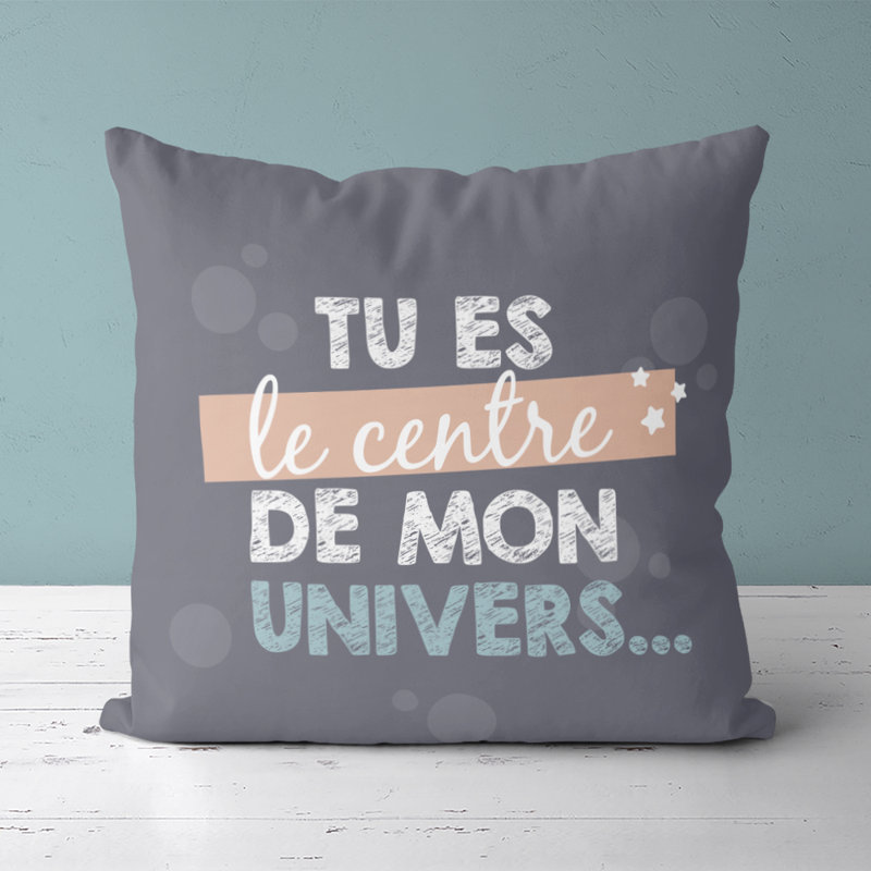 Housse de coussin carrée céladon, Gris / Beige