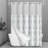 No Hook Grey Shower Curtain With Snap In Fabric Liner Set Hotel Style With See Through Mesh Top Window Modern Geometric Waterdrop Design Waterproof And Washable, 71X74 INCH