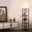 Maxwell 63 in. 3-Shelf USB-Charging LED Floor Lamp with Fabric Square Shade-628019177-628019176