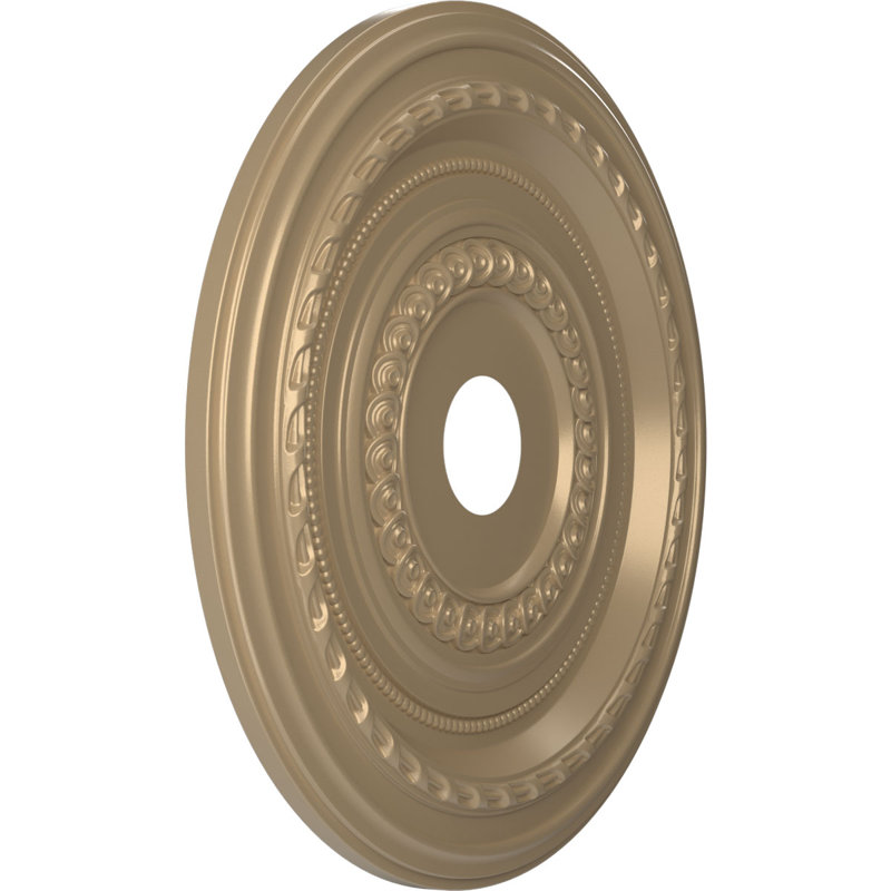 Médaillon Cole en PVC thermoformé pour plafond, H 22 po x l 22 po x P 1 po, Brume métallique universelle Universal