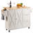 45 Inch Rolling Kitchen Island Cart With Solid Wood Top, Drop Leaf, Storage Cabinet, And Drawer - White Portable Kitchen Table On Wheels With Spice And Towel Racks | Gift Idea-1645150616-1645150617