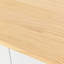 Chariot pour îlot de cuisine avec plateau en bois massif et roulettes verrouillables, largeur de 54,3 po, armoire à 4 portes et deux tiroirs-975387