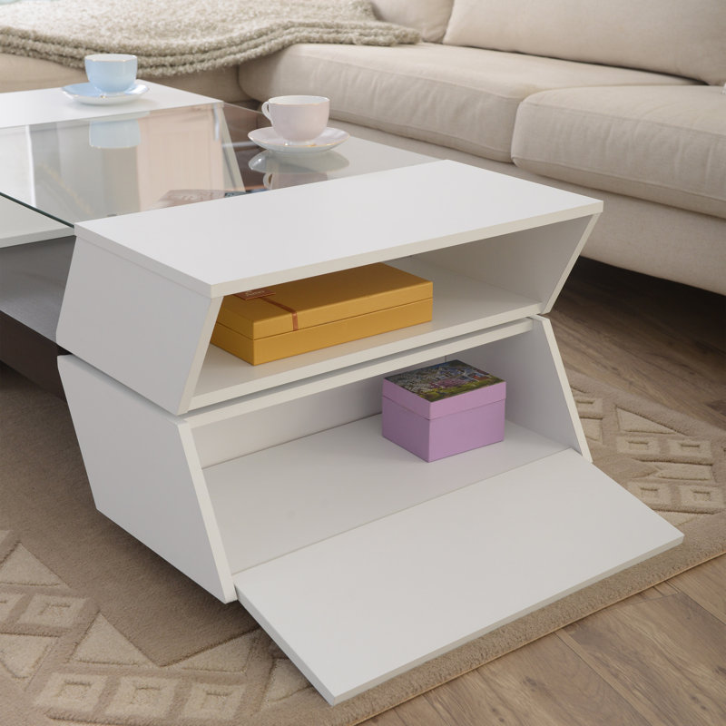 Table basse abstraite avec rangement Guice