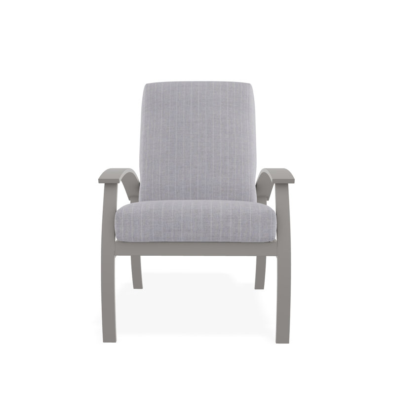 Belle Isle Outdoor Lounge Chair, Restore Indigo, Warm Gray