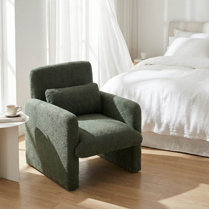 Fauteuil d'appoint Contemporary Sculptural, Vert antique