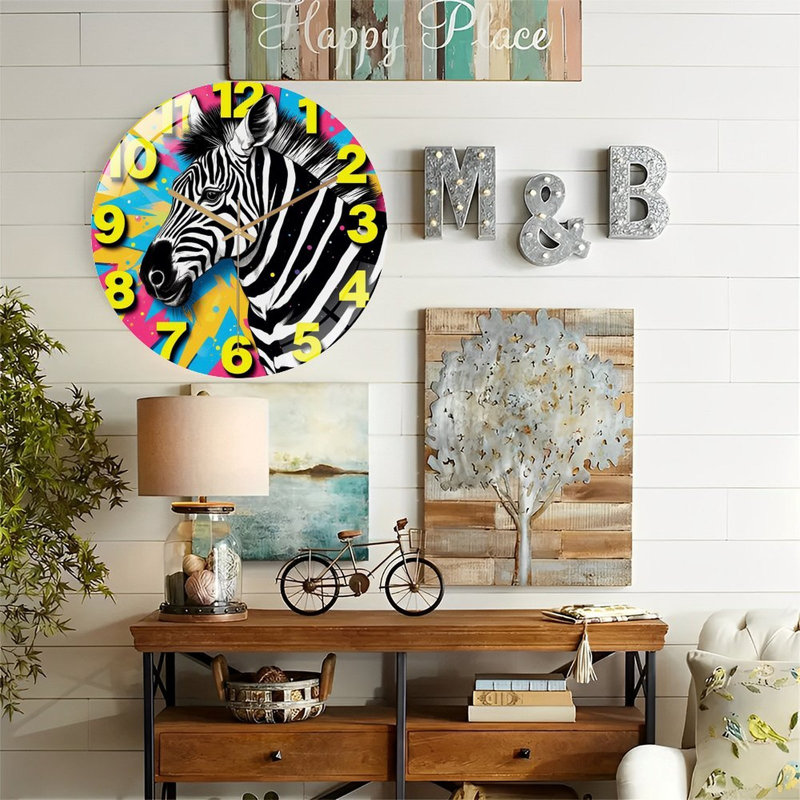 Horloge murale Zebra