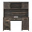Bureau de style ferme avec station de recharge et armoire de rangement ajustable-269134409