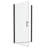 Universal Pivot Shower Door, Matte Black Finish. 1/4" Tempered Glass, 1 3/8" Adjustable, 36000 Times Measured, Leak Signal Door With Adjustment Feature - Matted Glass Wall Channel #304 Stainless-124897885