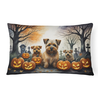 Coussin Norfolk Terrier Spooky Halloween