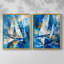 NAUTICAL Series CLxxviii - reproduction encadrée de qualité supérieure - prête à être accrochée - aucun clou requis - aucun clou requis-1832354359-1832354358