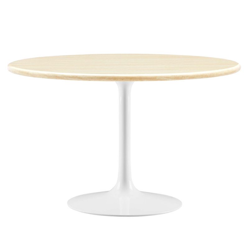 Modway Lippa Round, White, 29" H x 47" W x 47" D