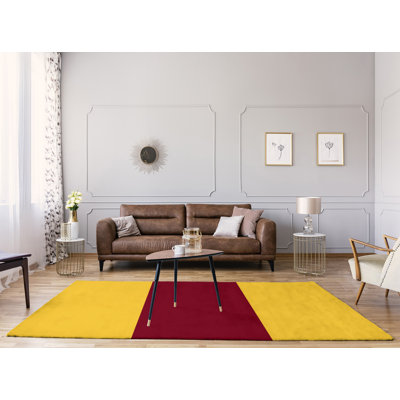 Tapis de zone rouge/jaune