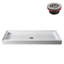 Base de douche 60 po x 30 po en alcôve en acrylique blanc brillant avec bonde centrale, bonde incluse-115184012