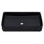 Lavabo de salle de bain vasque rectangulaire en céramique noire 24 po x 13,5 po