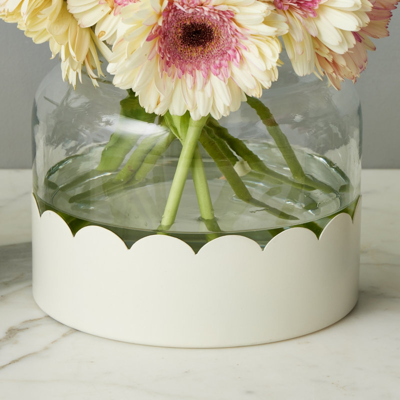 Scalloped Bloom 2-in-1 Vase - White