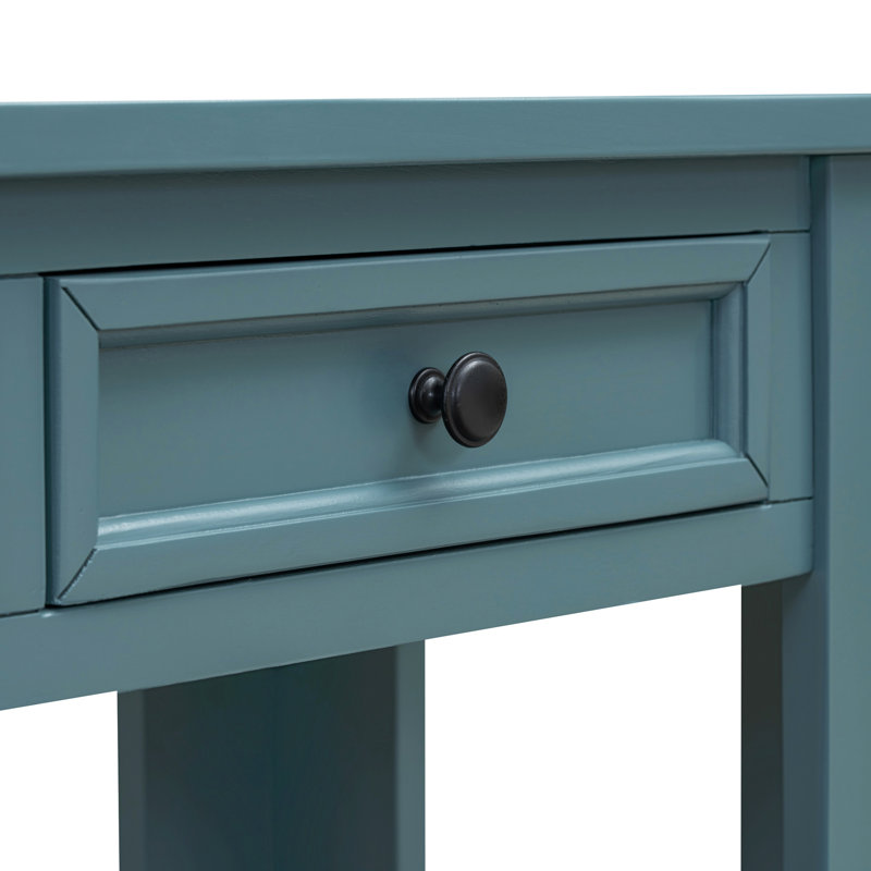 63 Inch Console Table/Sofa Table With Storage Drawers And Bottom Shelf For Entryway And Hallway