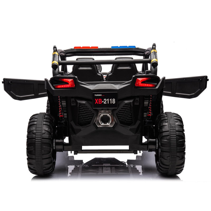 Voiture 24 V 2 places pour enfants avec télécommande UTV, Noir