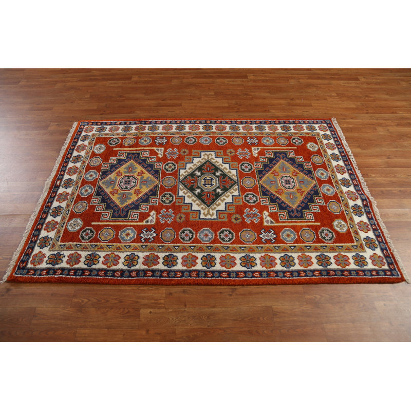 Tapis oriental Kazak noué à la main
