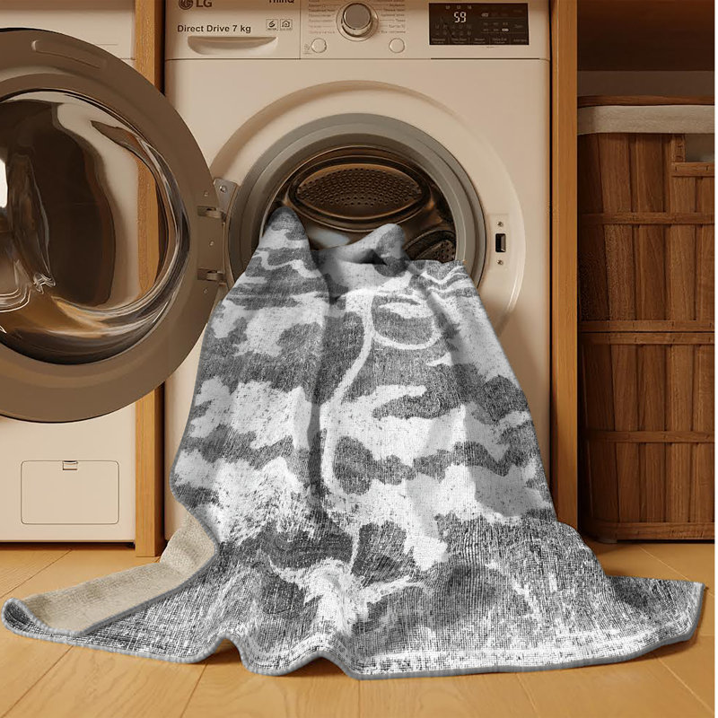 Tapis gris tissé à la machine Leopoldo, Rectangle 3 pi x 5 pi