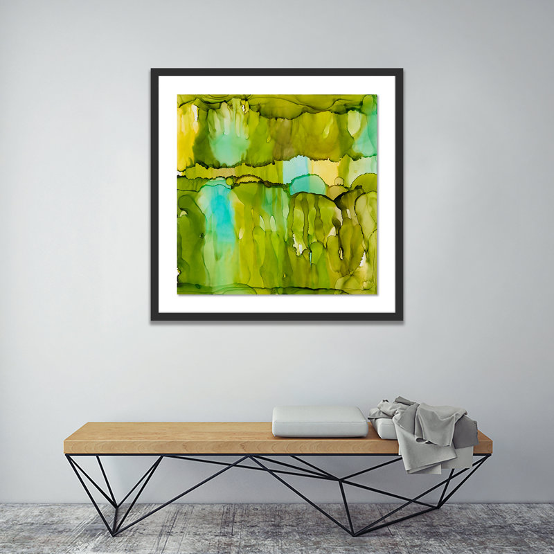 Rewriting The Path III Print by Julie Pelaez, 24" H x 24" W x 1.5" D, Black