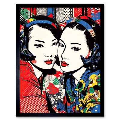 Willsbridge Gay Japan Women Vibrant Geometric Patterns LGBTQ Pan - Single Picture Frame Print