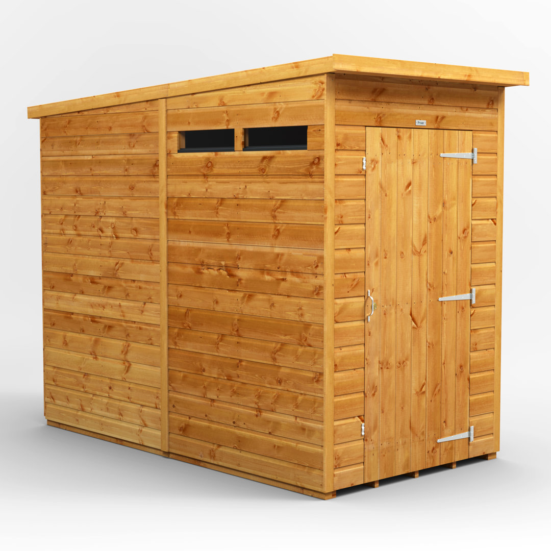 Powersheds 4 x 8ft Timber Tongue & Groove Pent Garden Shed Security Shed