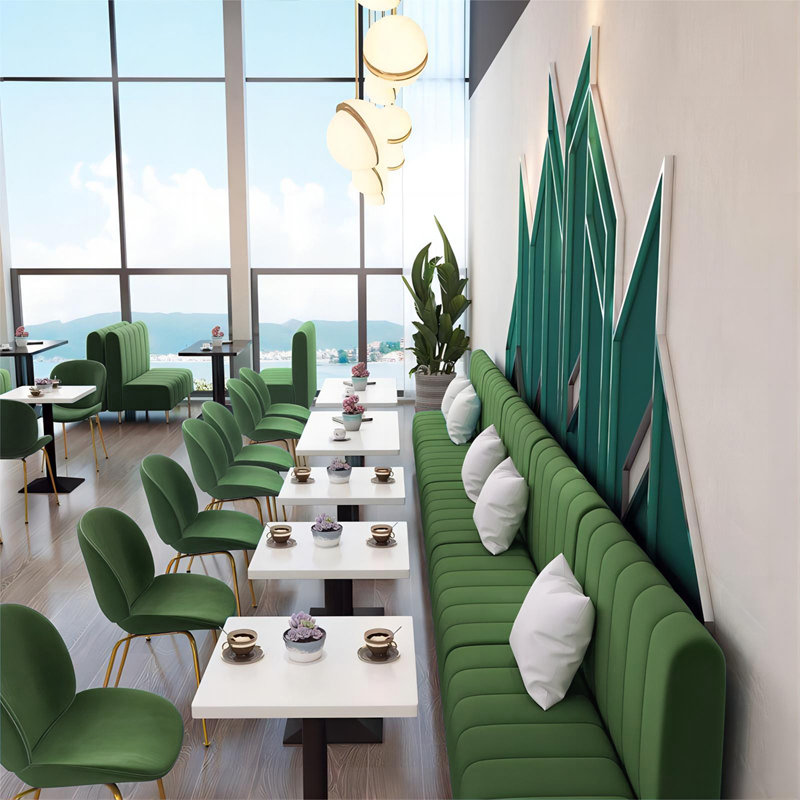 Banc rembourré en velours, Vert gazon