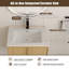 Ensemble de meuble-lavabo simple 24 po en chêne clair avec lavabo en céramique-131210373