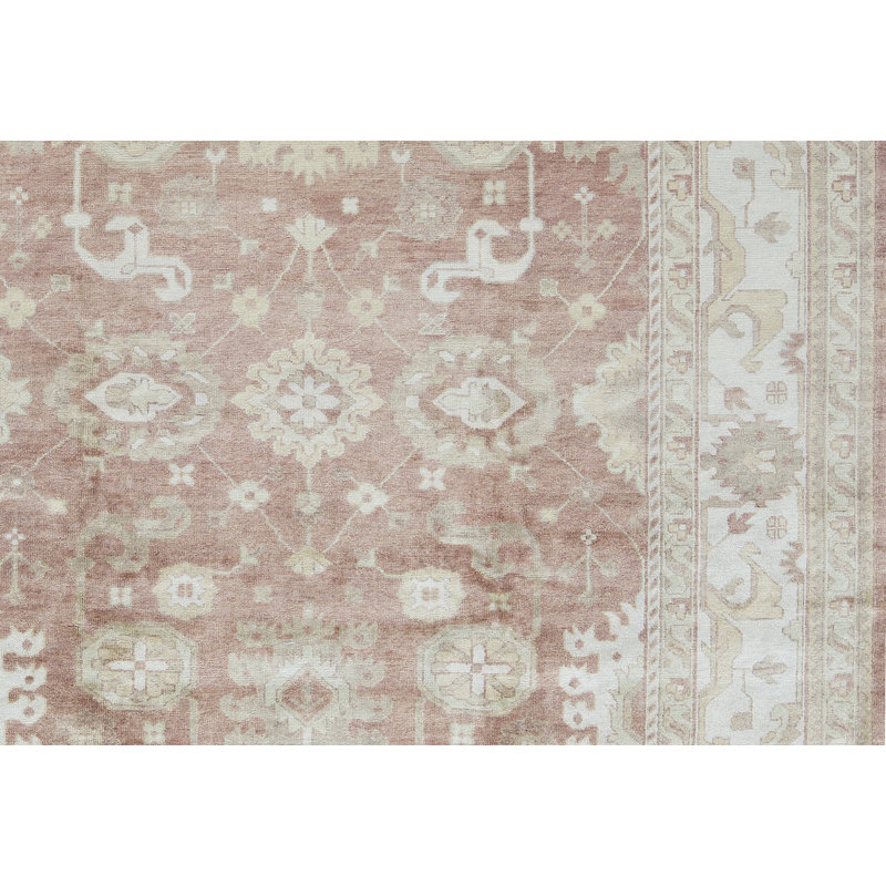 Tapis blanc et brun de haute qualité noué à la main