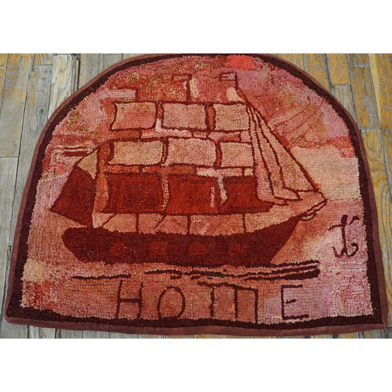 Tapis oval en laine à crocheter américain