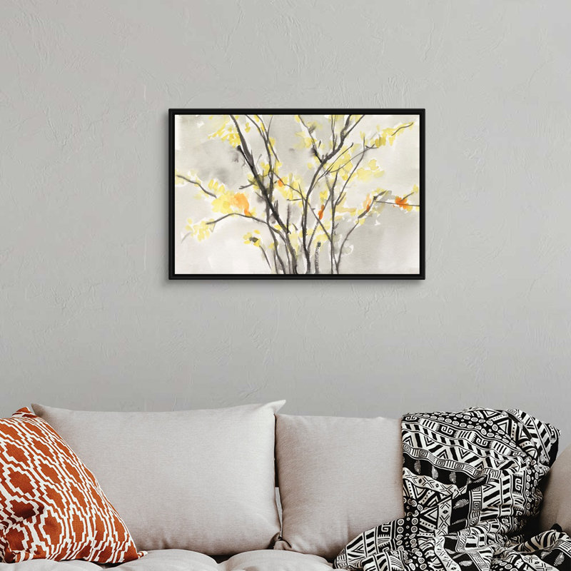 Art mural sur toile Blissful Elegance II, H 22 po x l 32 po, Toile encadrée noire