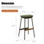 Ensemble de tabourets de bar, tabourets de bar à hauteur de comptoir et de bar élégants, tabourets de bar rembourrés en tissu doux, cuisine sans dossier, chaises de bar de salle à manger-191101570
