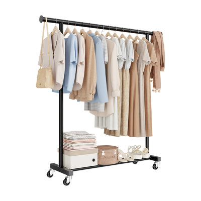 60-Inch Large Capacity Rolling Clothes Rack