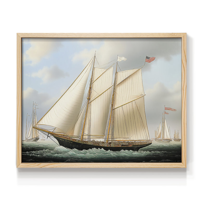 Nautical Series-CIV - Reproduction encadrée - Restickable, Naturel, H 16 po x l 20 po