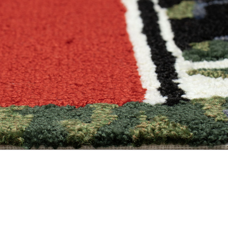 Ikuhiro No Pattern And Not Solid Color Polyester Kitchen Mat, Rectangle 2' x 3'