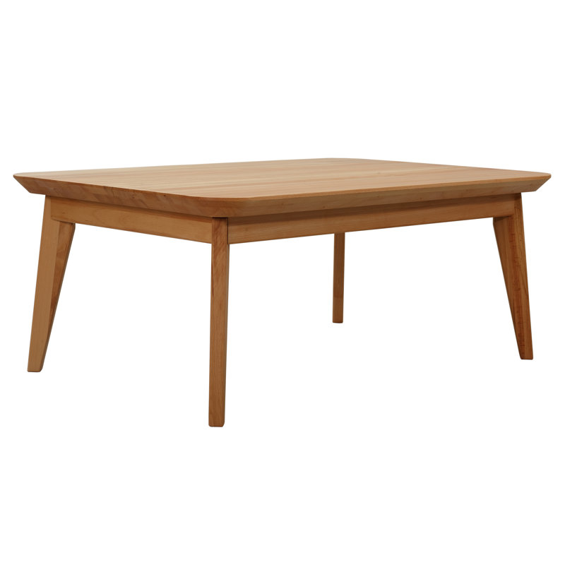 Gatsby Solid Wood Four Leg Coffee Table, Natural wood, 45cm H x 75cm W x 110cm D