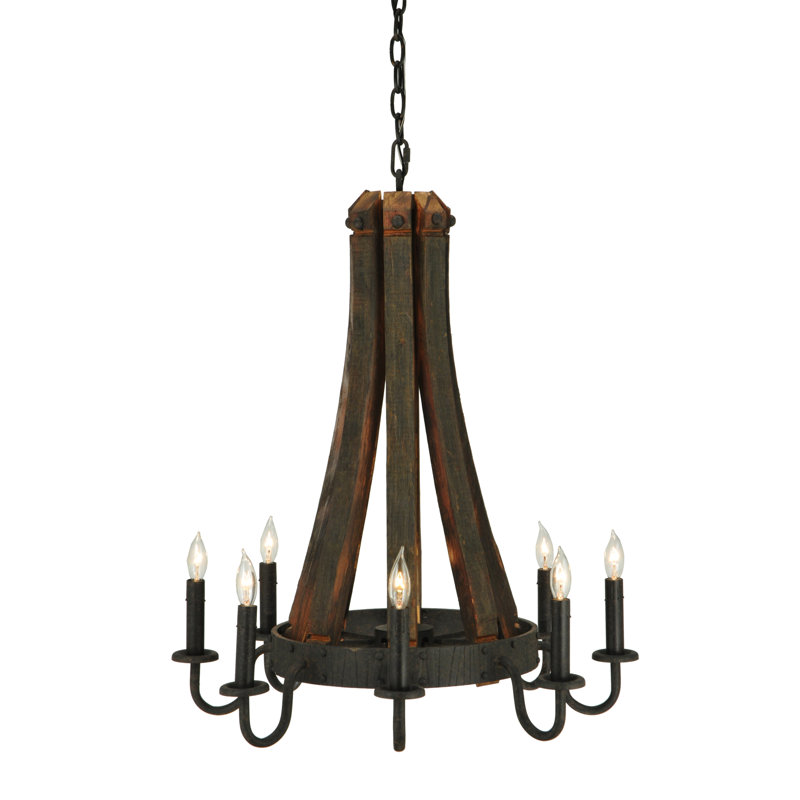 Greenbriar Oak 8 - Light Chandelier