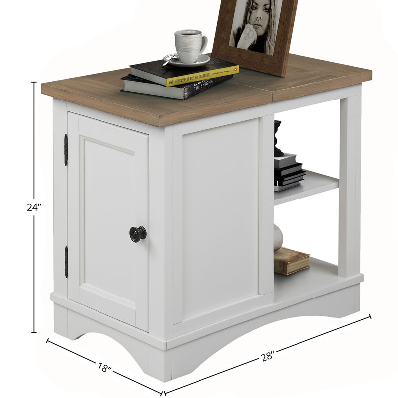 Table basse avec 2 tables d'appoint Bankhead, Naturel patiné, Coton