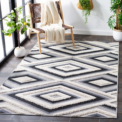 Tapis d'intérieur / extérieur à motif géométrique Dimon Performance